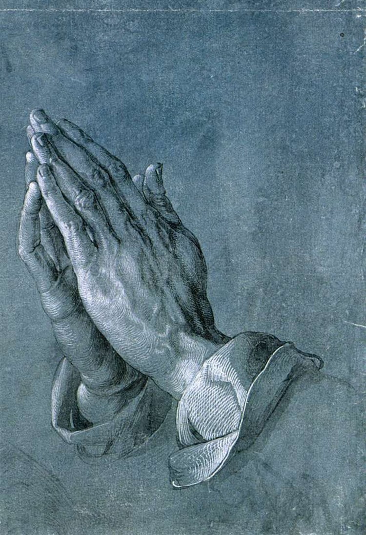 Drawing of Hands by Albrecht Durer